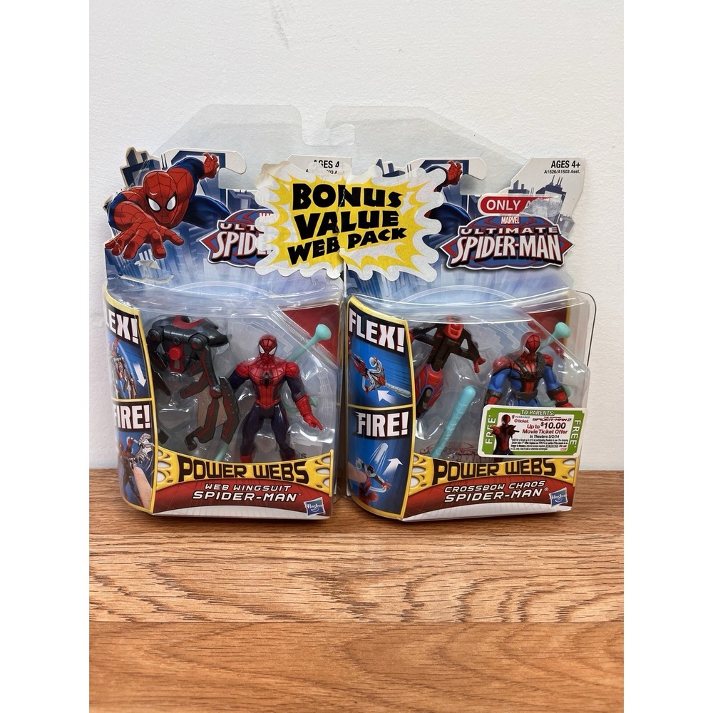 Ultimate Spider-Man Power Webs Crossbow Chaos & Web Wingsuit NEW